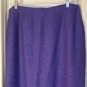 St. John Boucle Slub Knit Flat Front Skirt
